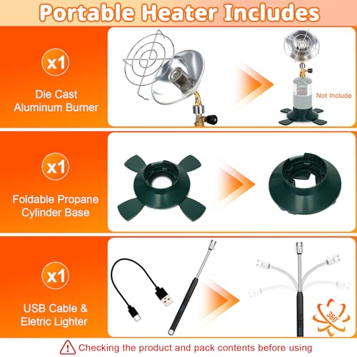 Portable Propane Heater 6200BTU with Control Valve K12248