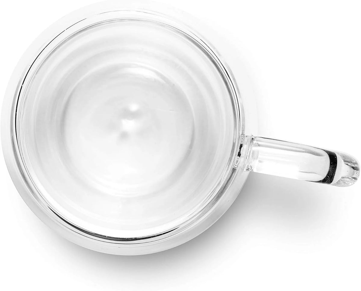 Clear 4Oz Double Walled Glass Espresso Cups with Handles D24058