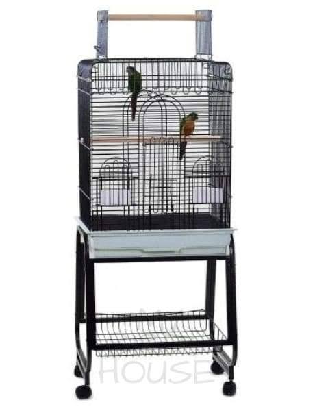 White Play Top Cage with Removable Stand P4701