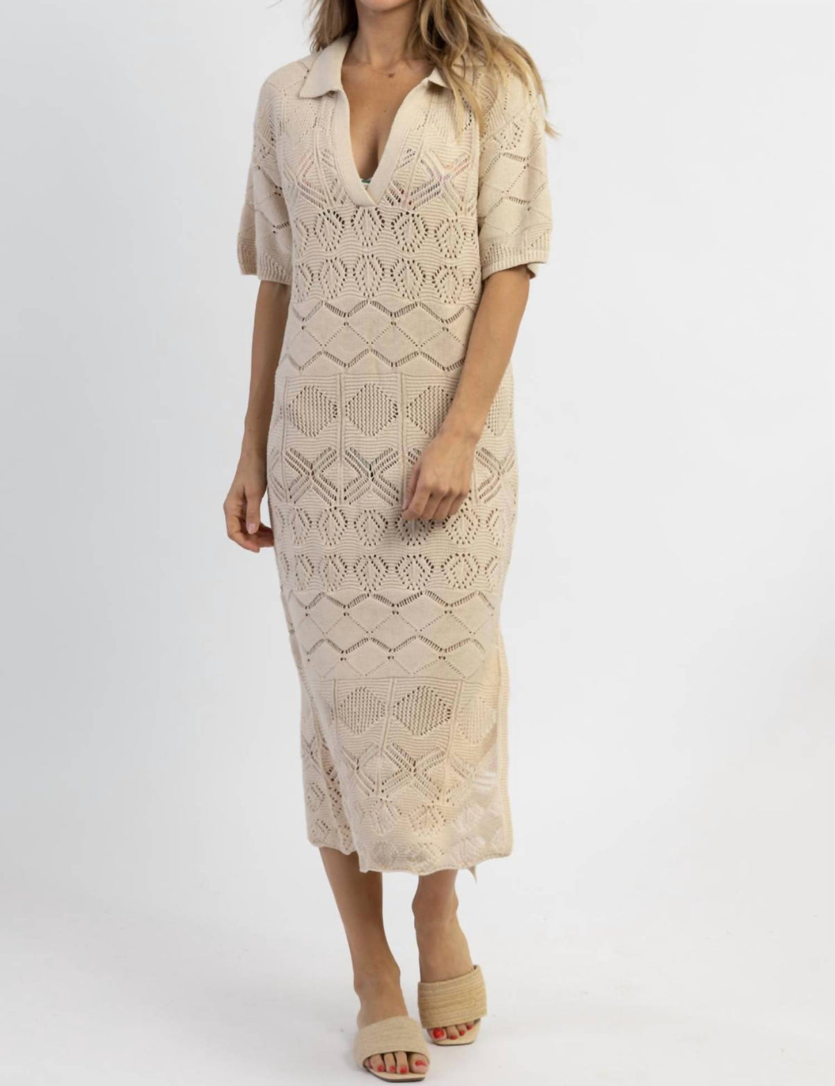 Crochet Midi Dress O864