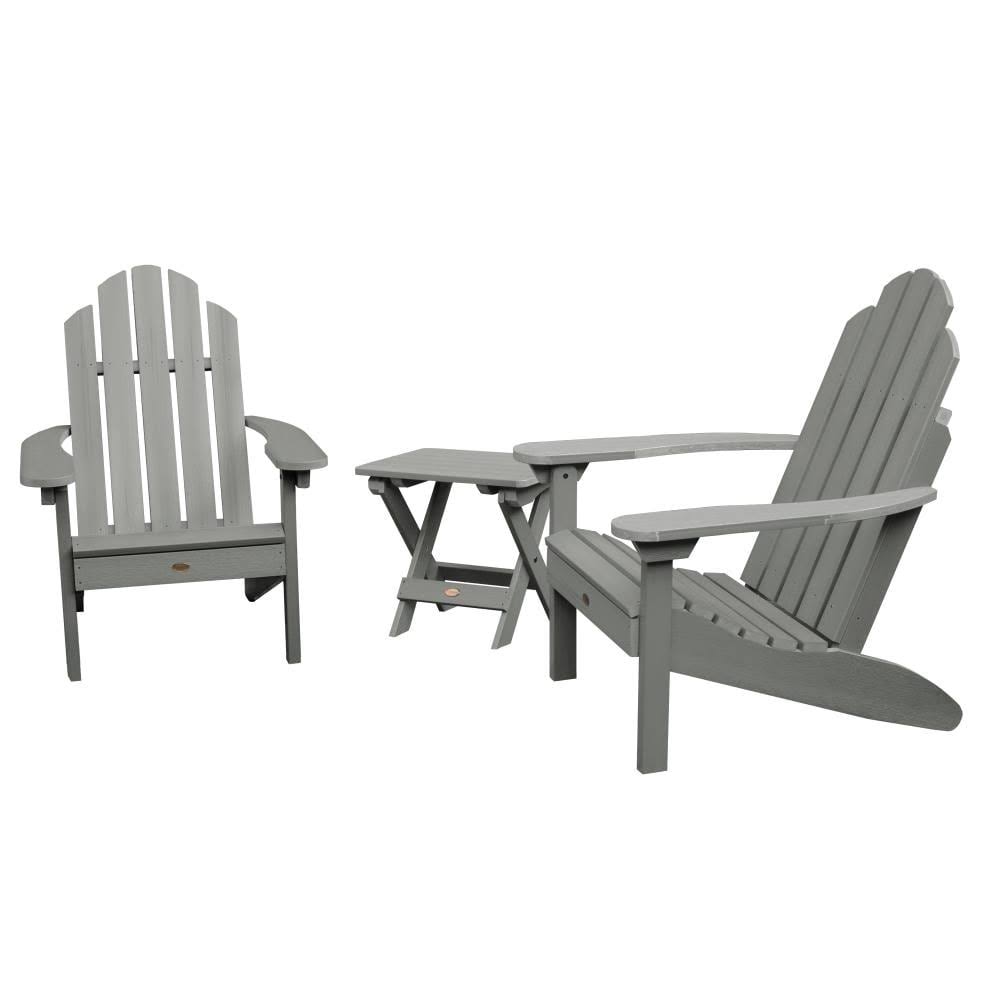 Coastal Teak 2 Classic Chairs with Folding Side Table 3-Piece Set P84096
