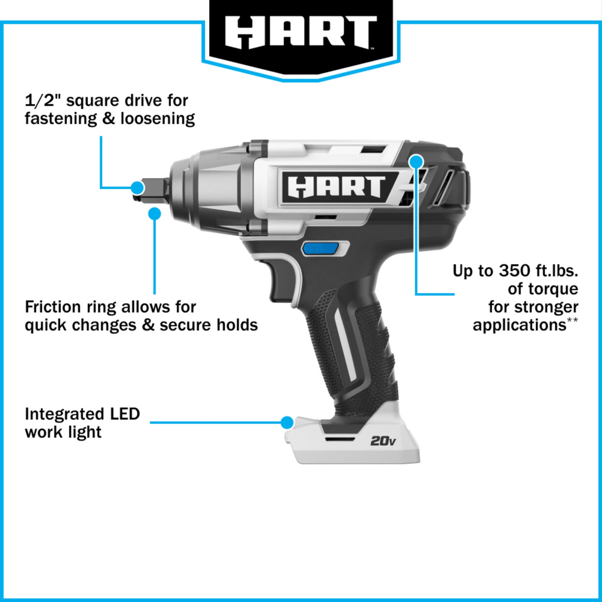1/2-inch Battery-Powered Impact Wrench S1056