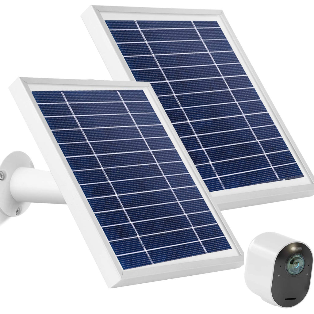 3W 6V Solar Panel Charge for Arlo Pro3 and Arlo Ultra Camera, 11ft Magnetic Power Cable (2Pack, Silver) Z98680