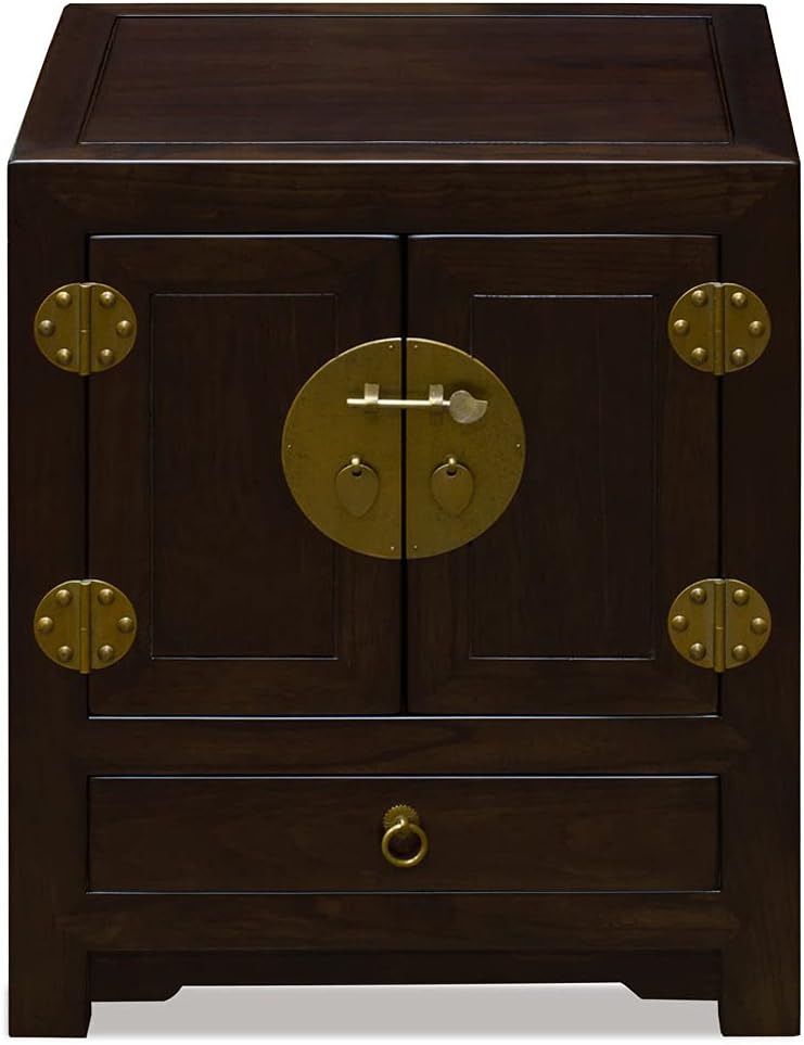 Dark Espresso Elmwood Chinese Ming Cabinet D9847