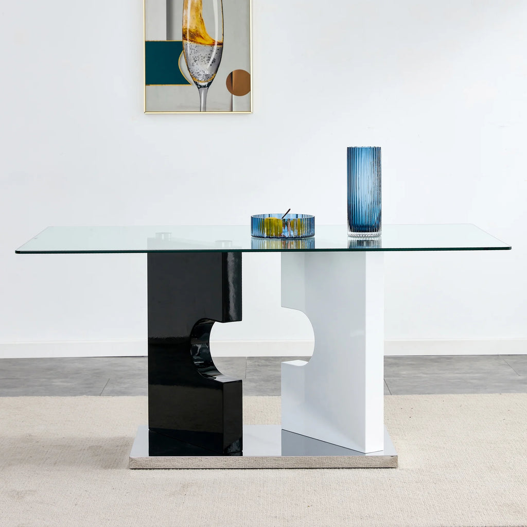Rectangular Glass Dining Table for 6-8 X594219