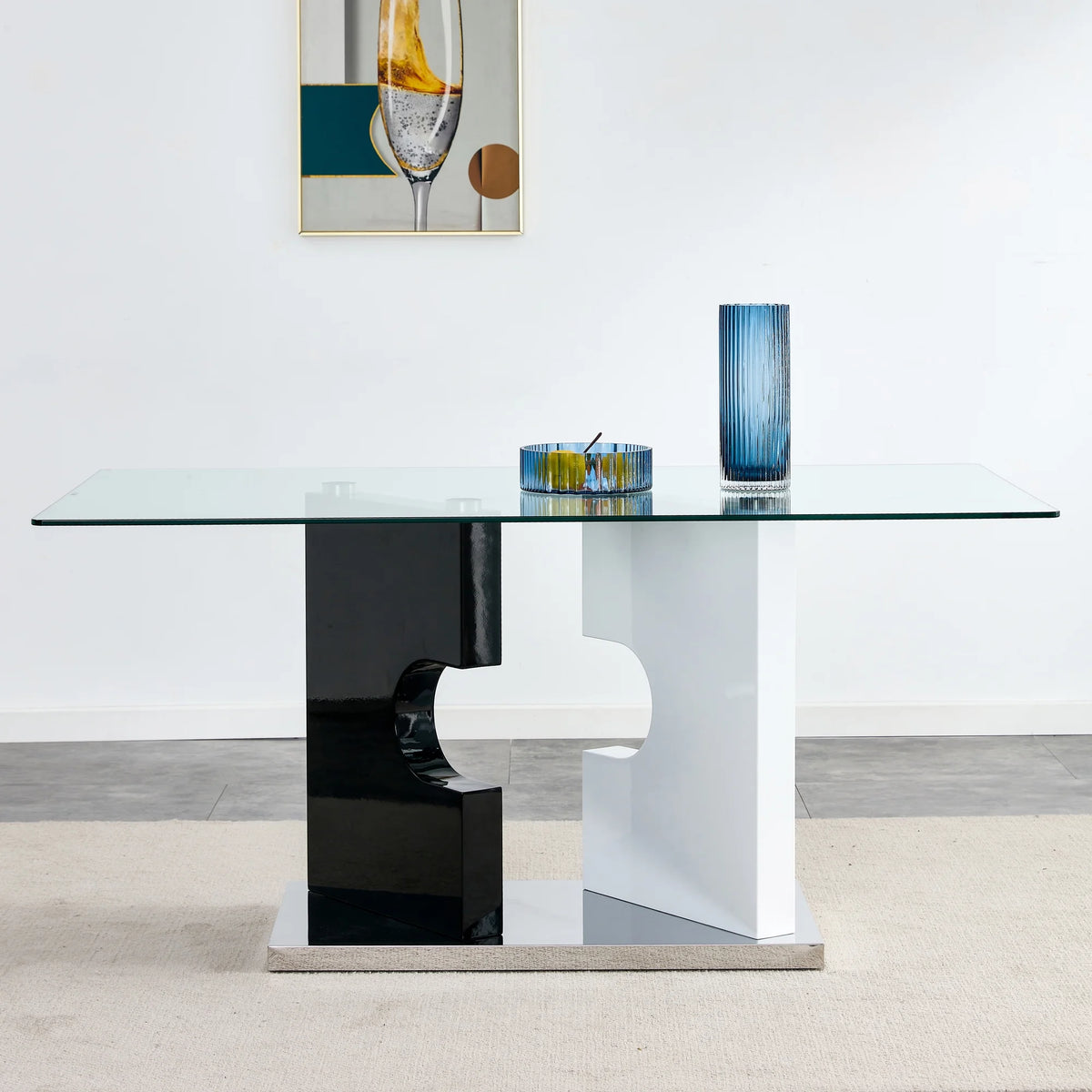Rectangular Glass Dining Table for 6-8 X594219
