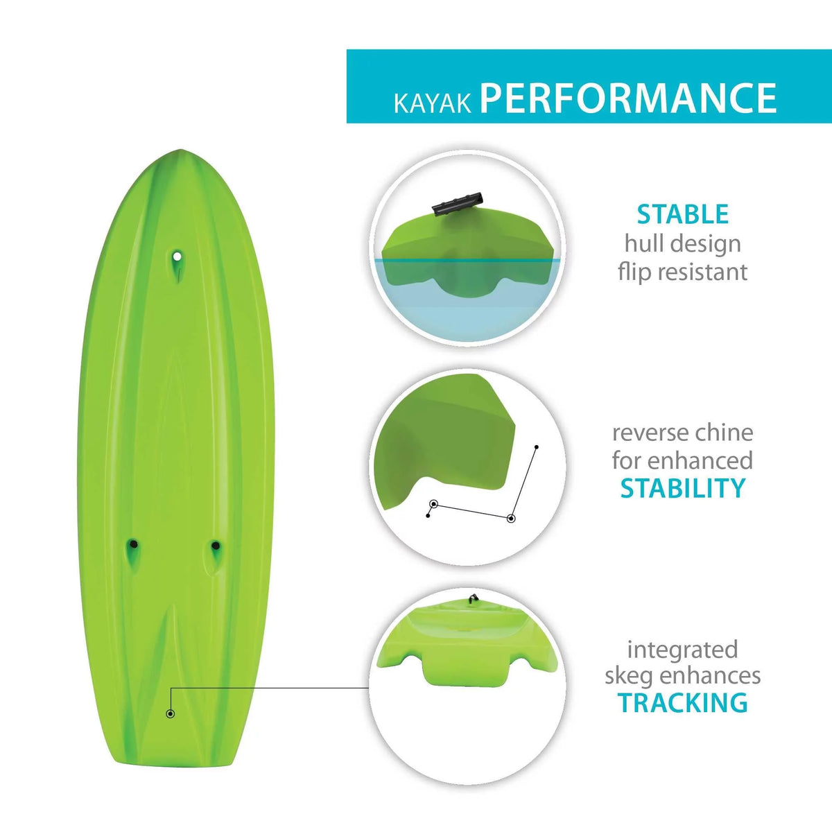 Lime Green Youth Kayak D2183