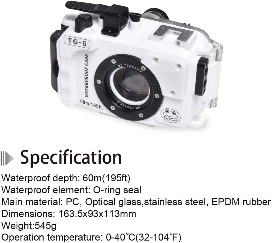 Underwater 40m Waterproof Housing Case for Olympus TG-6 I17658