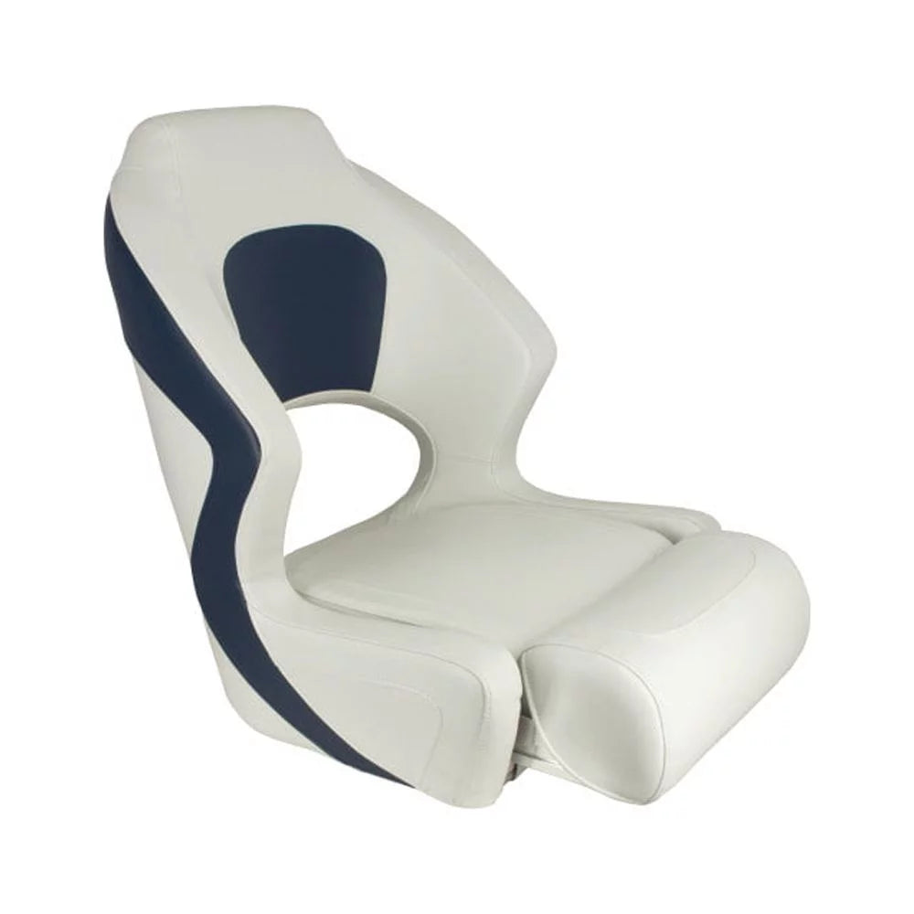 White/Blue Flip Up Boat Seat Y950984