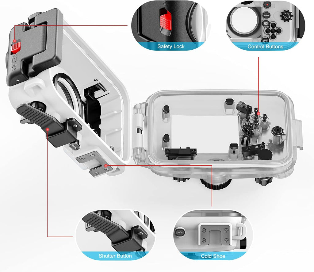 Underwater 40m Waterproof Housing Case for Olympus TG-6 I17658
