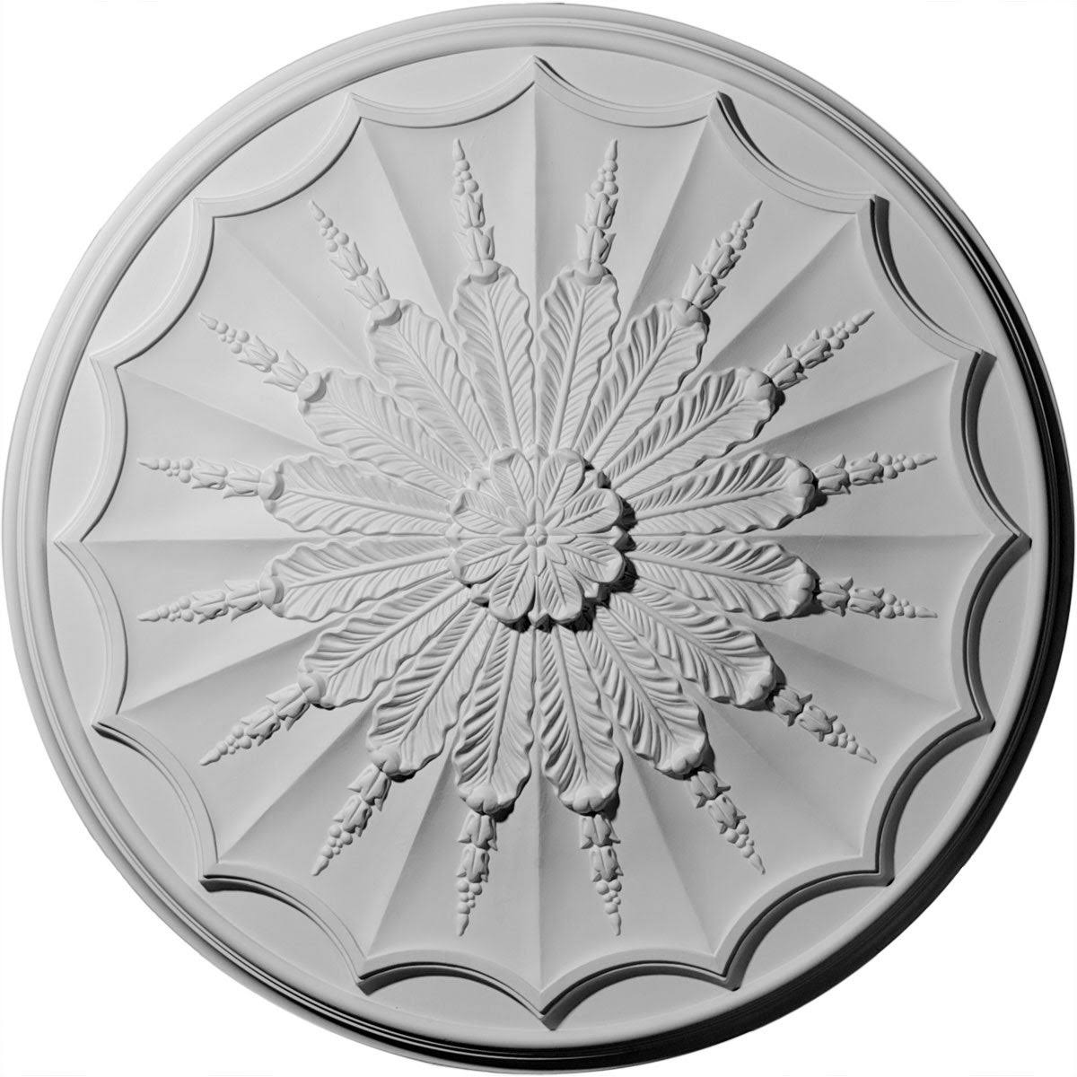 Hand-Painted Brushed Mahogany Ceiling Medallion Y589