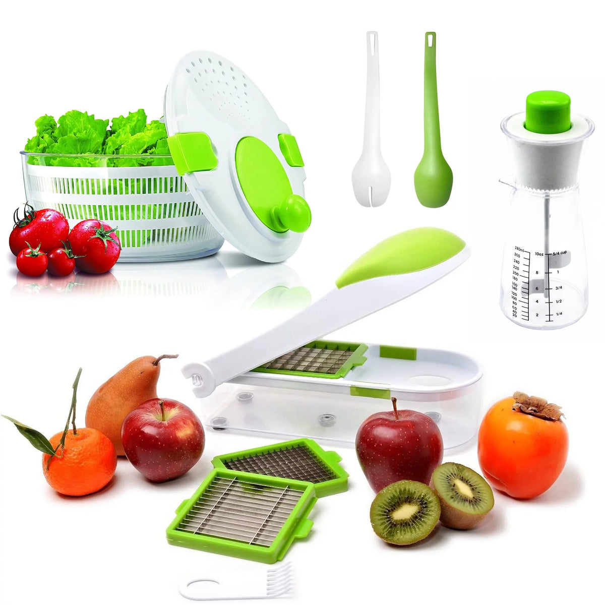 Salad Making Kit Food Chopper & Dressing Container O194