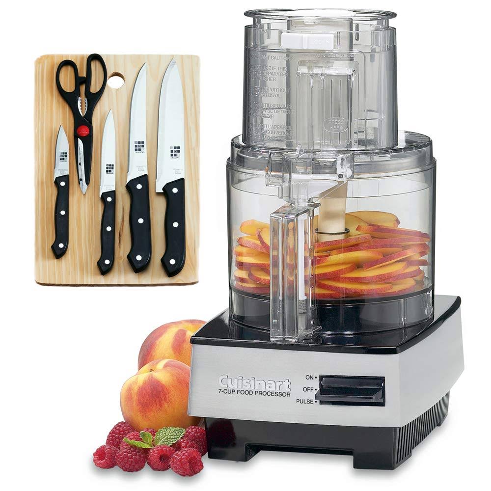 7 Cup Food Processor with 5-Piece Knife Set with Cutting Board Q7232