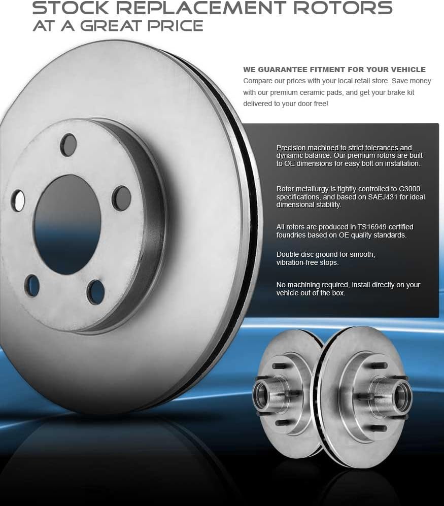6 Lug Brake Rotors with Ceramic Pads and Hardware H576950