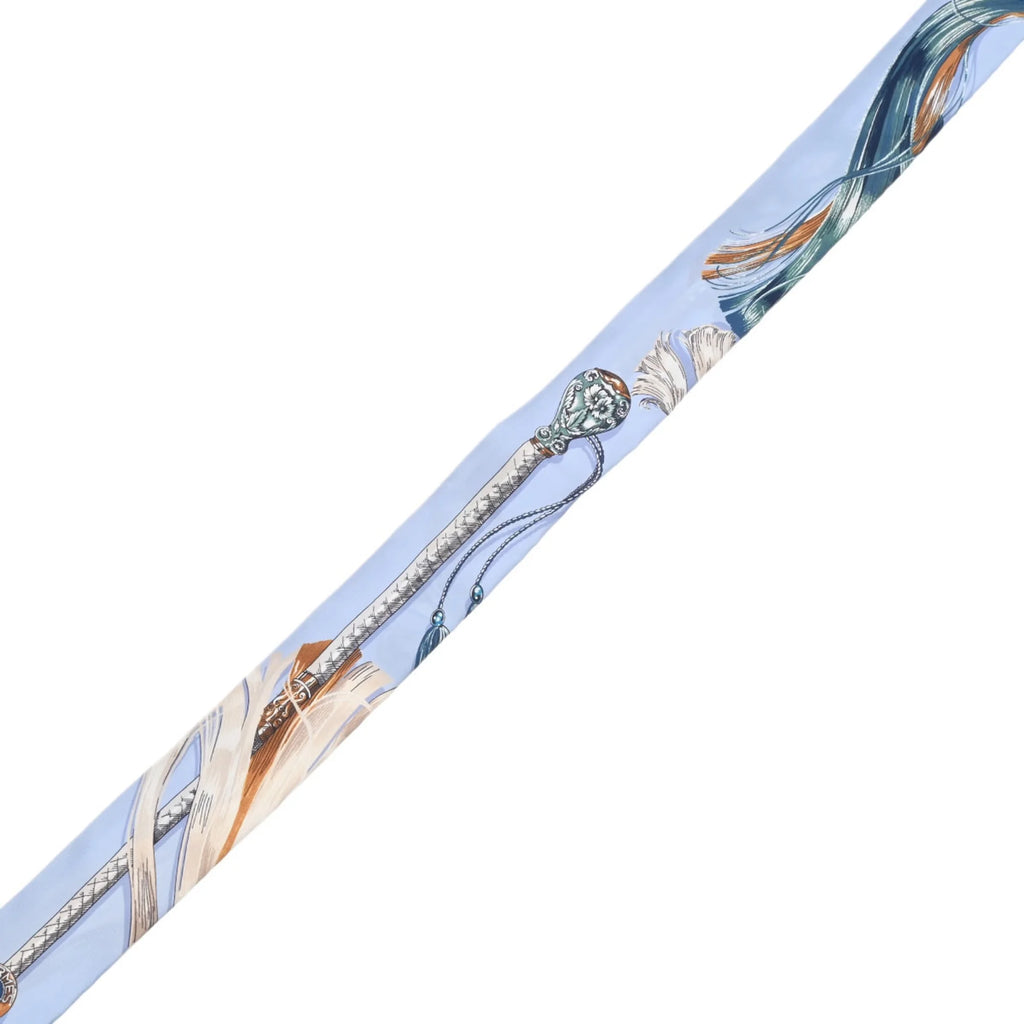 Light Blue 100% Silk Scarf Muffler H287