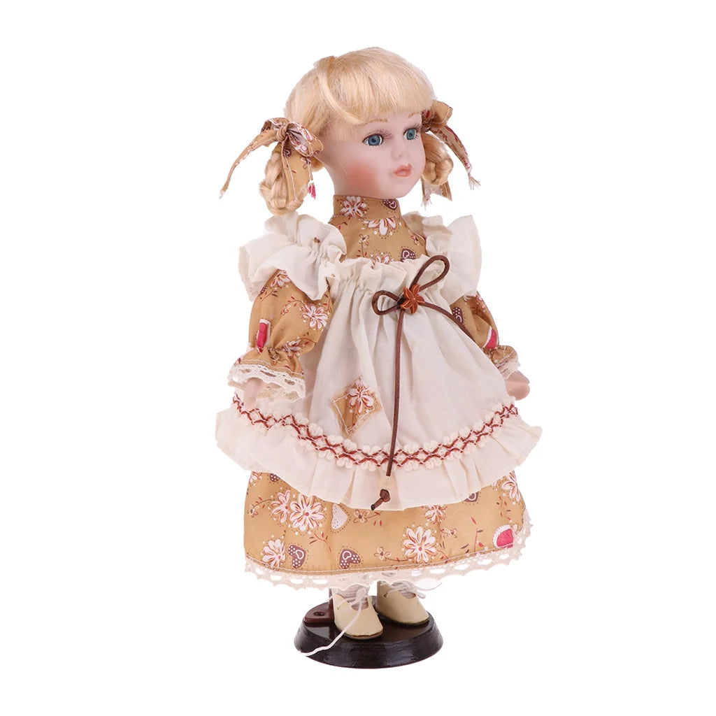 Porcelain Girl Doll People Figure Decoration O265019