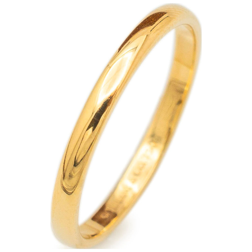 18K Yellow Gold Wedding Band Ring N240