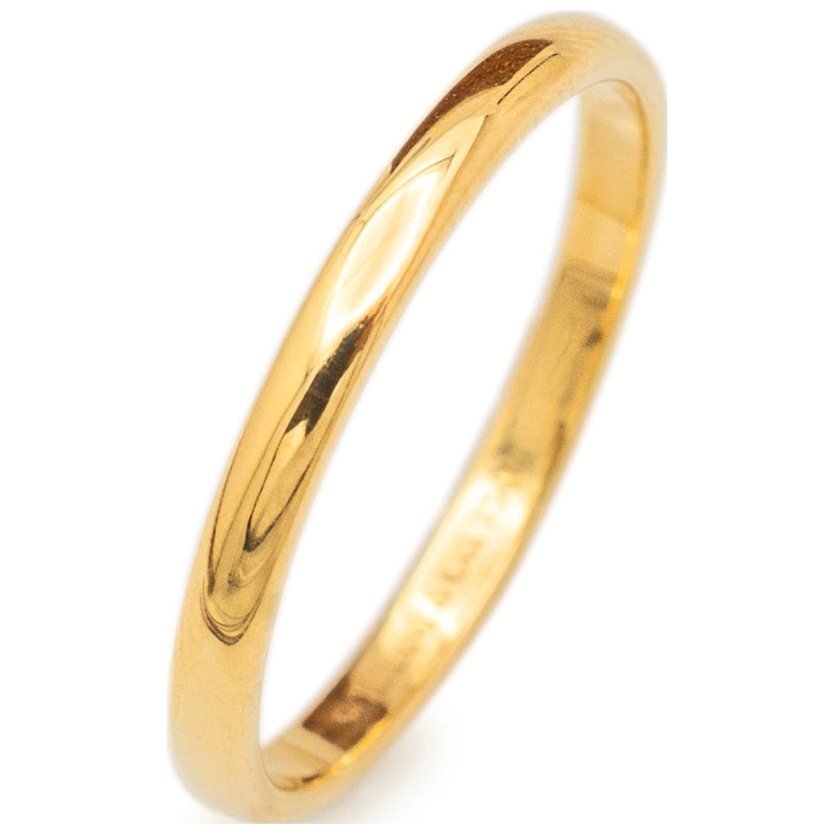 18K Yellow Gold Wedding Band Ring N240