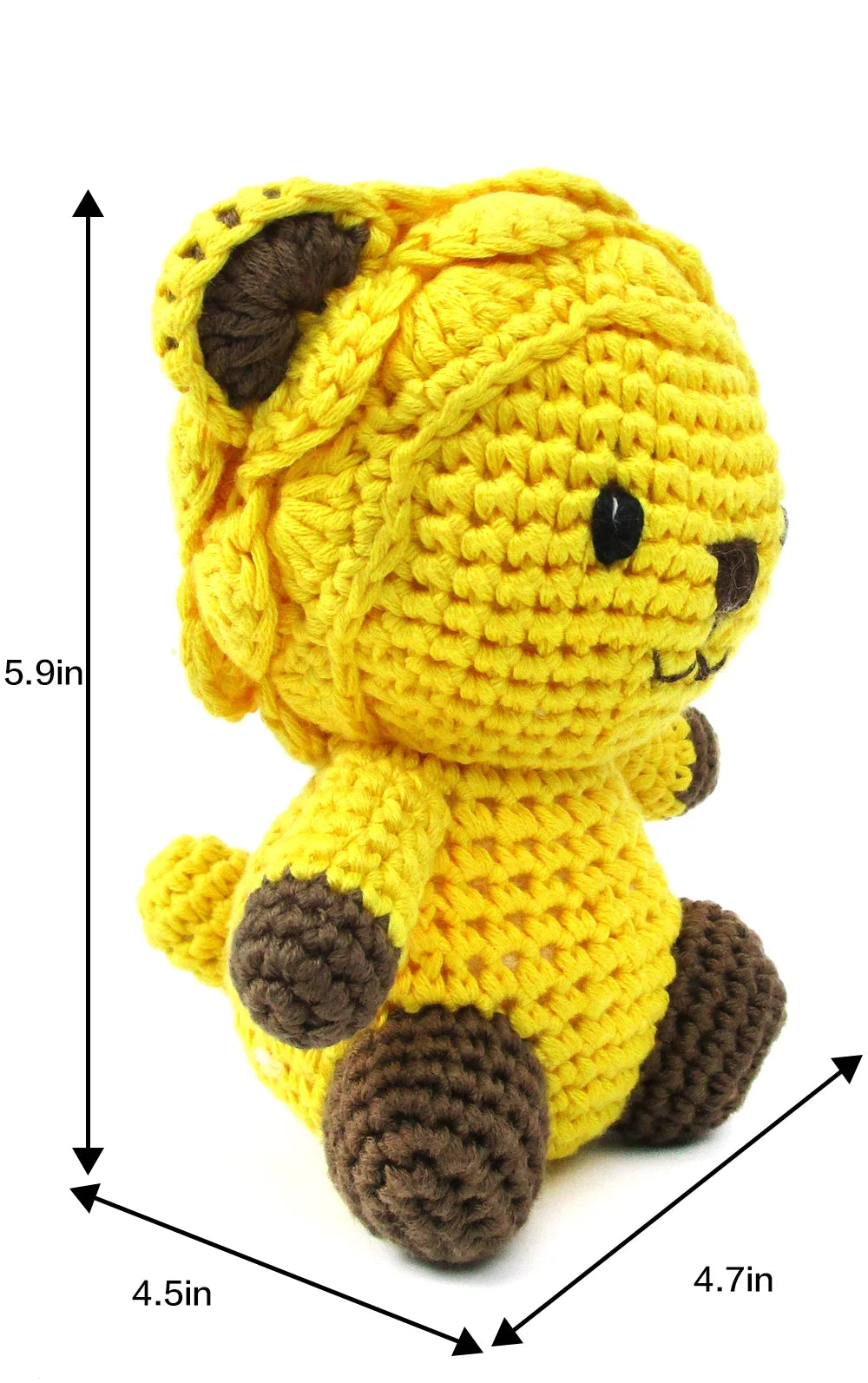 Yellow Sitting Lion Plush Toy C846153