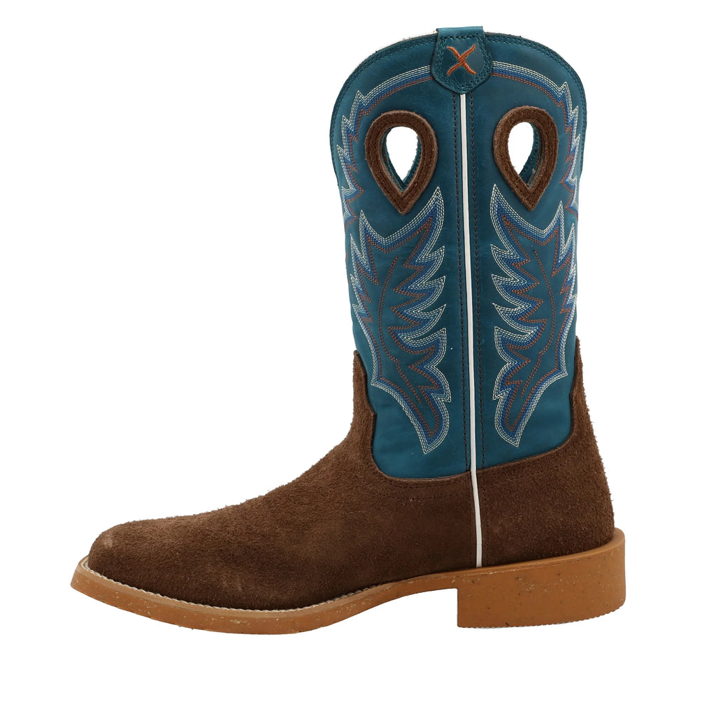 Chocolate Roughout 12in Square Toe Brown Work Boots M8052