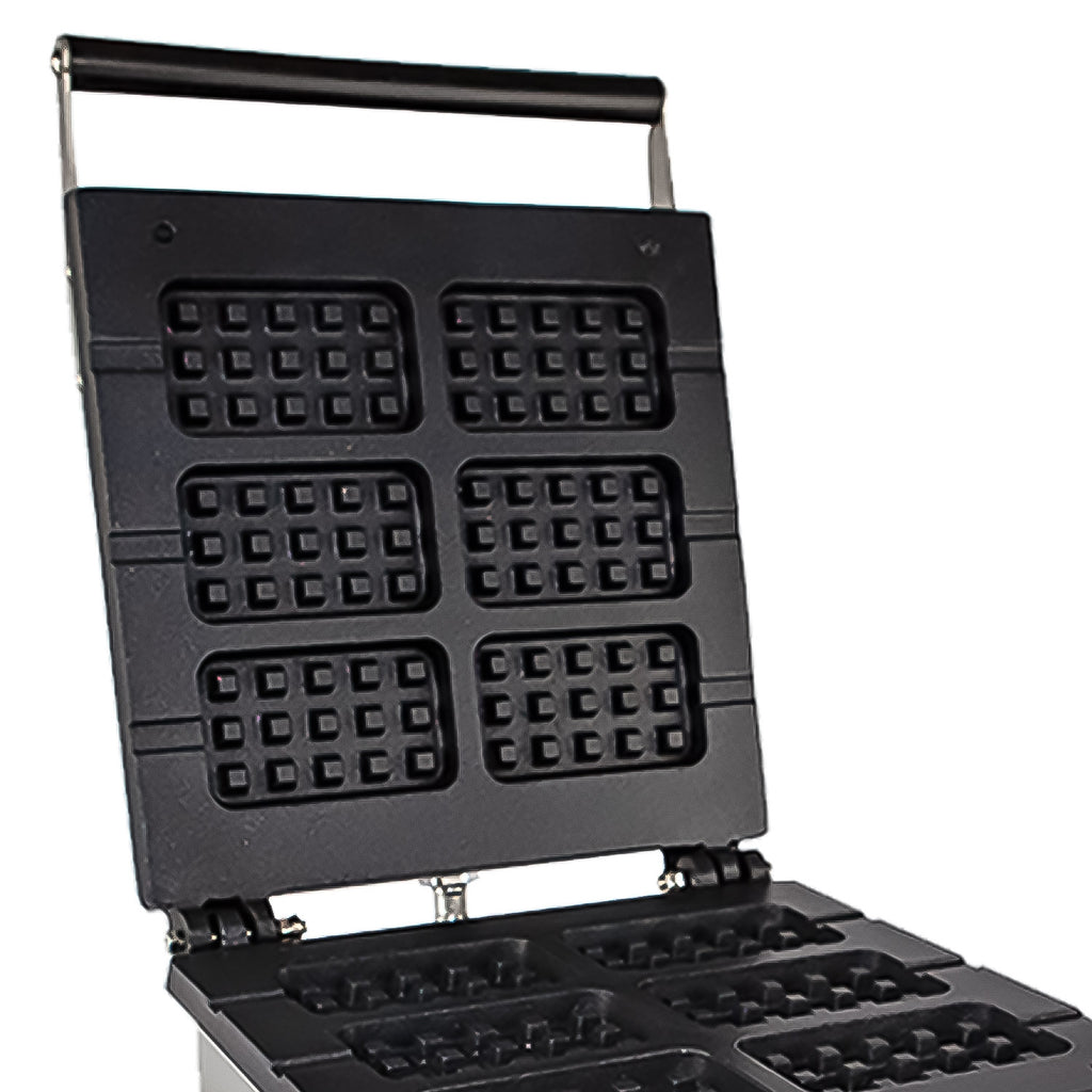 Belgian Stick Waffle Iron, 6 Rectangular Waffles, Stainless Steel, Nonstick X797