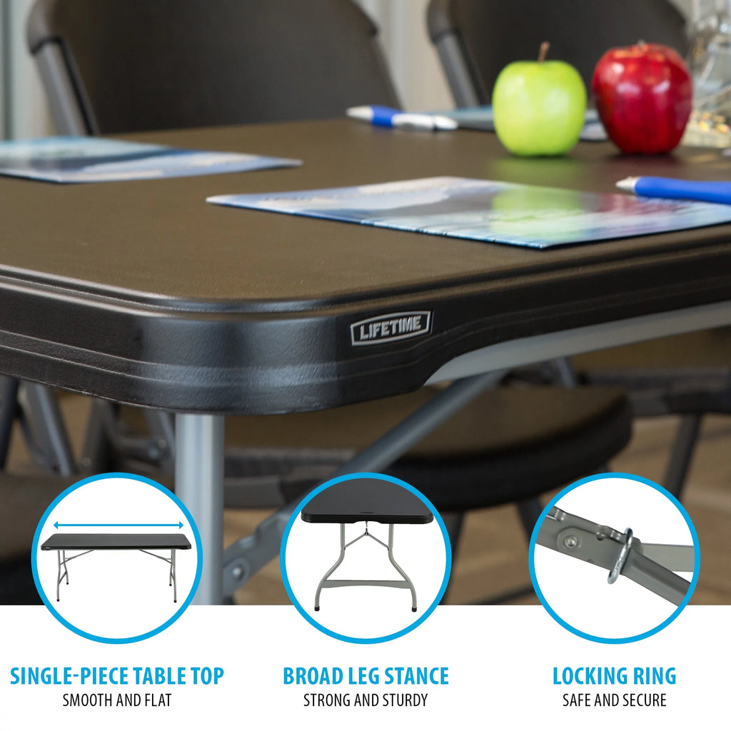 Black 6 Foot Folding Tables 4 Pack C316749