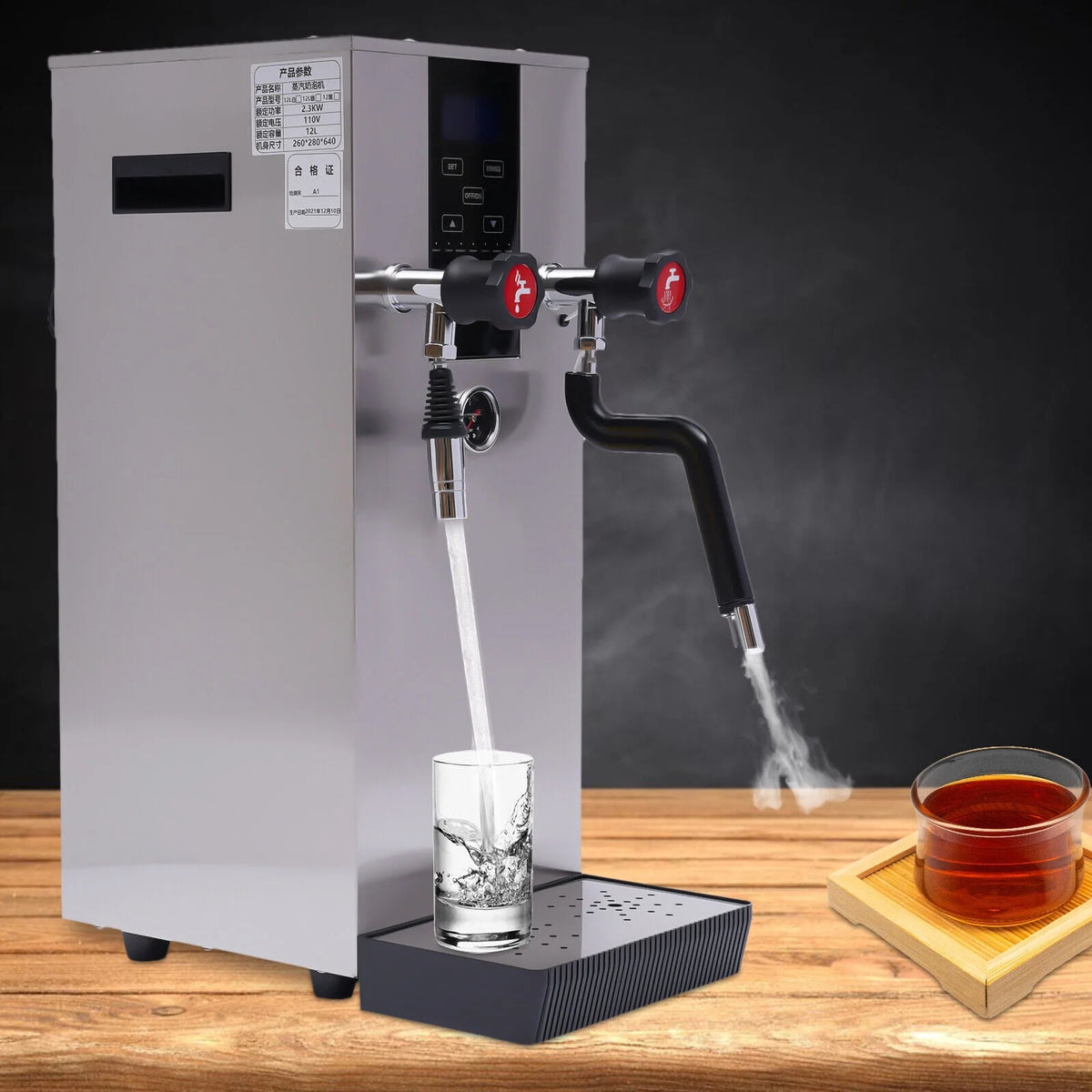 4 in 1 12L Stainless Steel Espresso Coffee Machine H10480