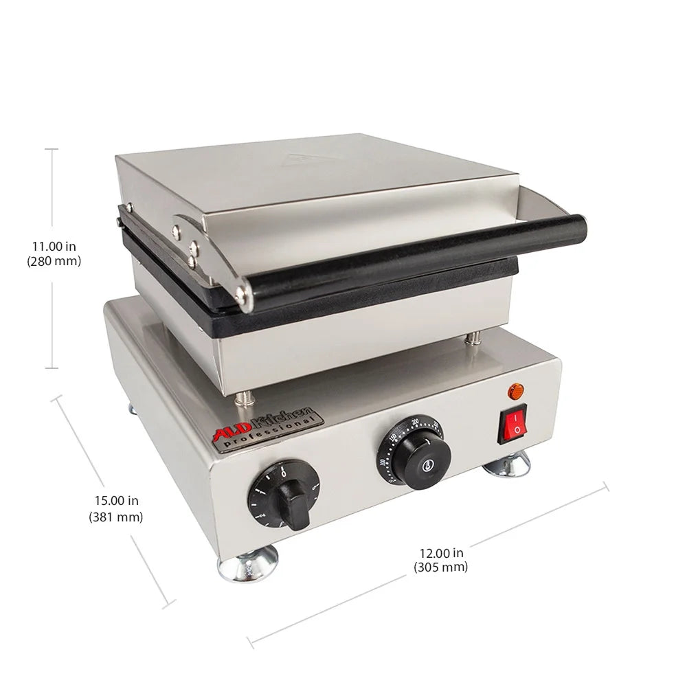 Belgian Stick Waffle Iron, 6 Rectangular Waffles, Stainless Steel, Nonstick X797