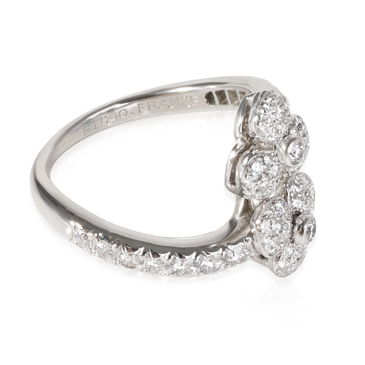 Petal Bypass Diamond Ring in 950 Platinum 0.65 CTW Z292738
