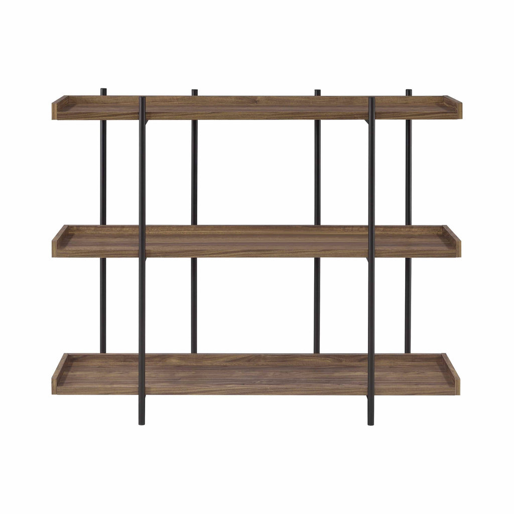 Aged Walnut 3-Shelf Bookcase A62539