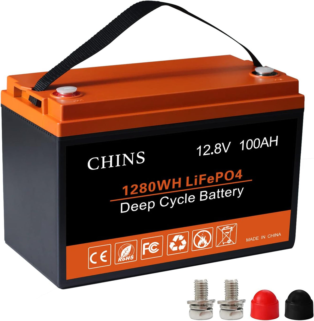 12V 100AH LiFePO4 Lithium Battery with Built-in BMS X7487