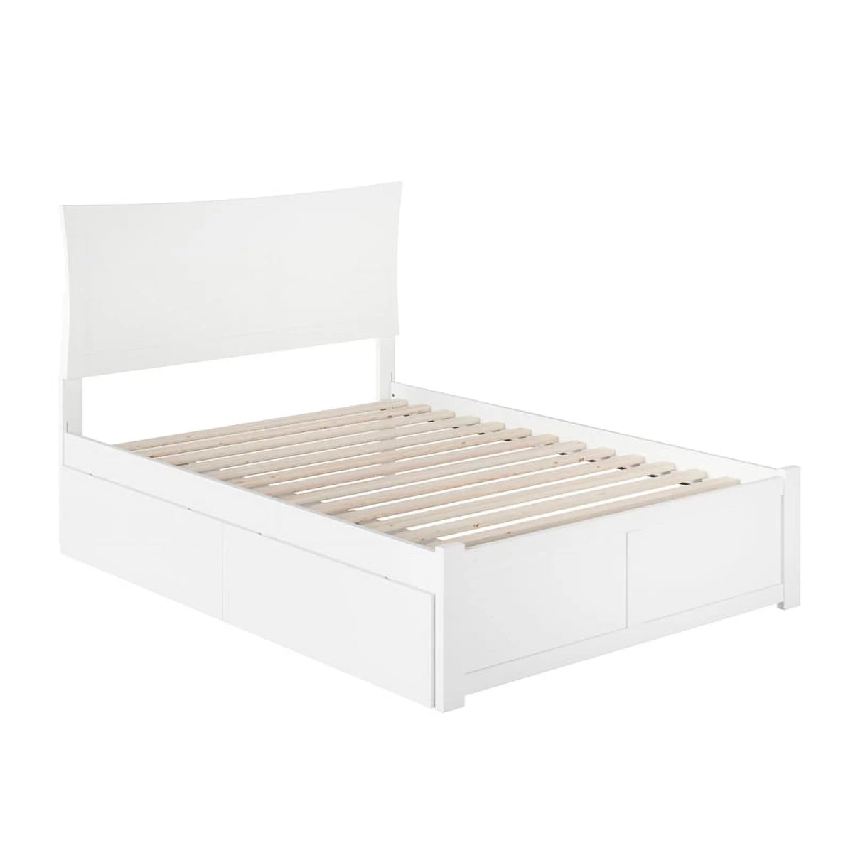 White Full Storage Platform Bed C8325