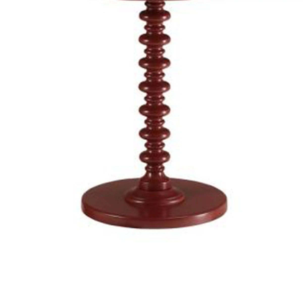 Side Table With Round Top, Red P253