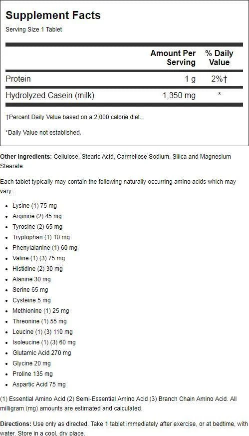 Amino Acid Complex Tablets 1000 mg 100 Count L359