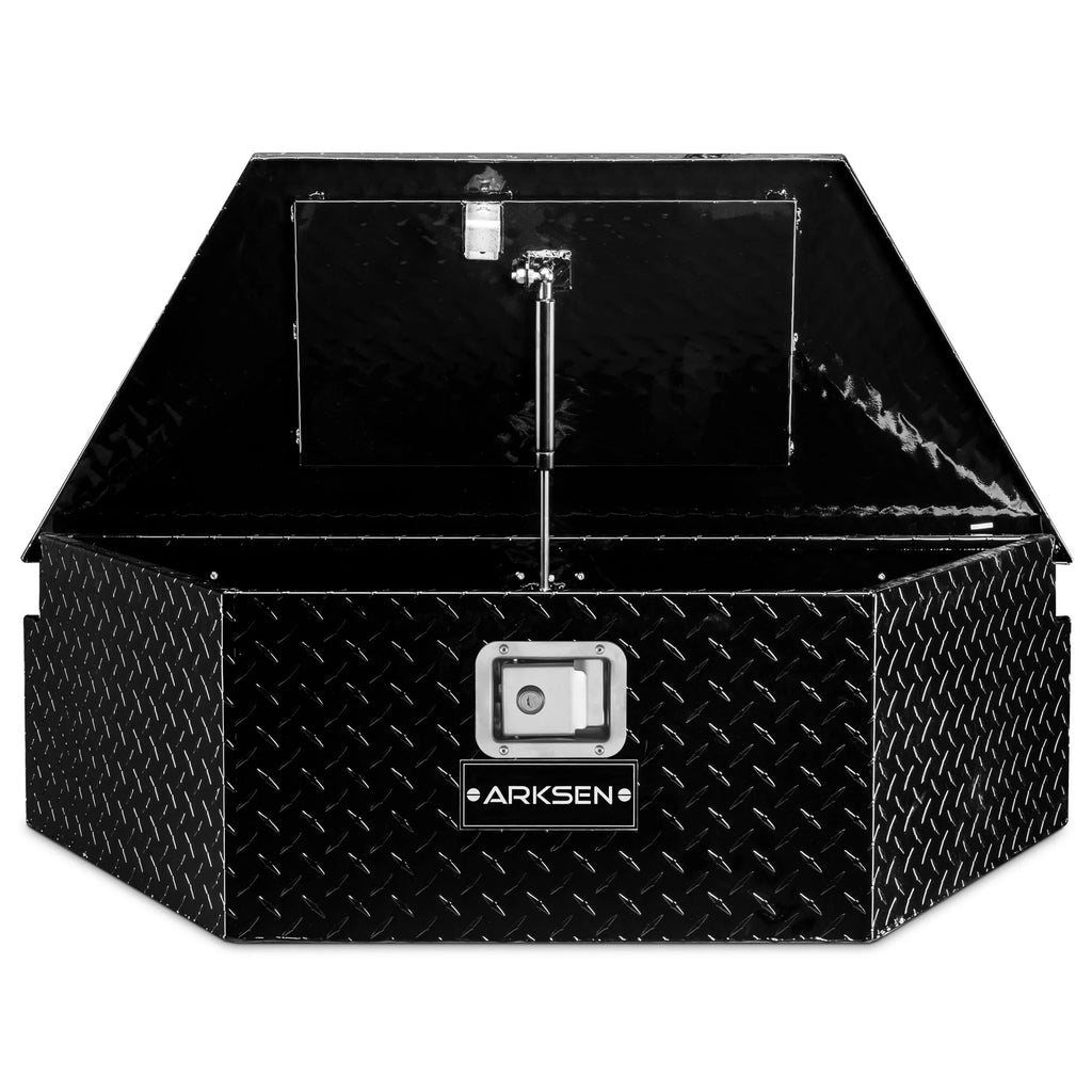 39 Diamond Plate Aluminum Trailer Tongue Box with Lock Key G690