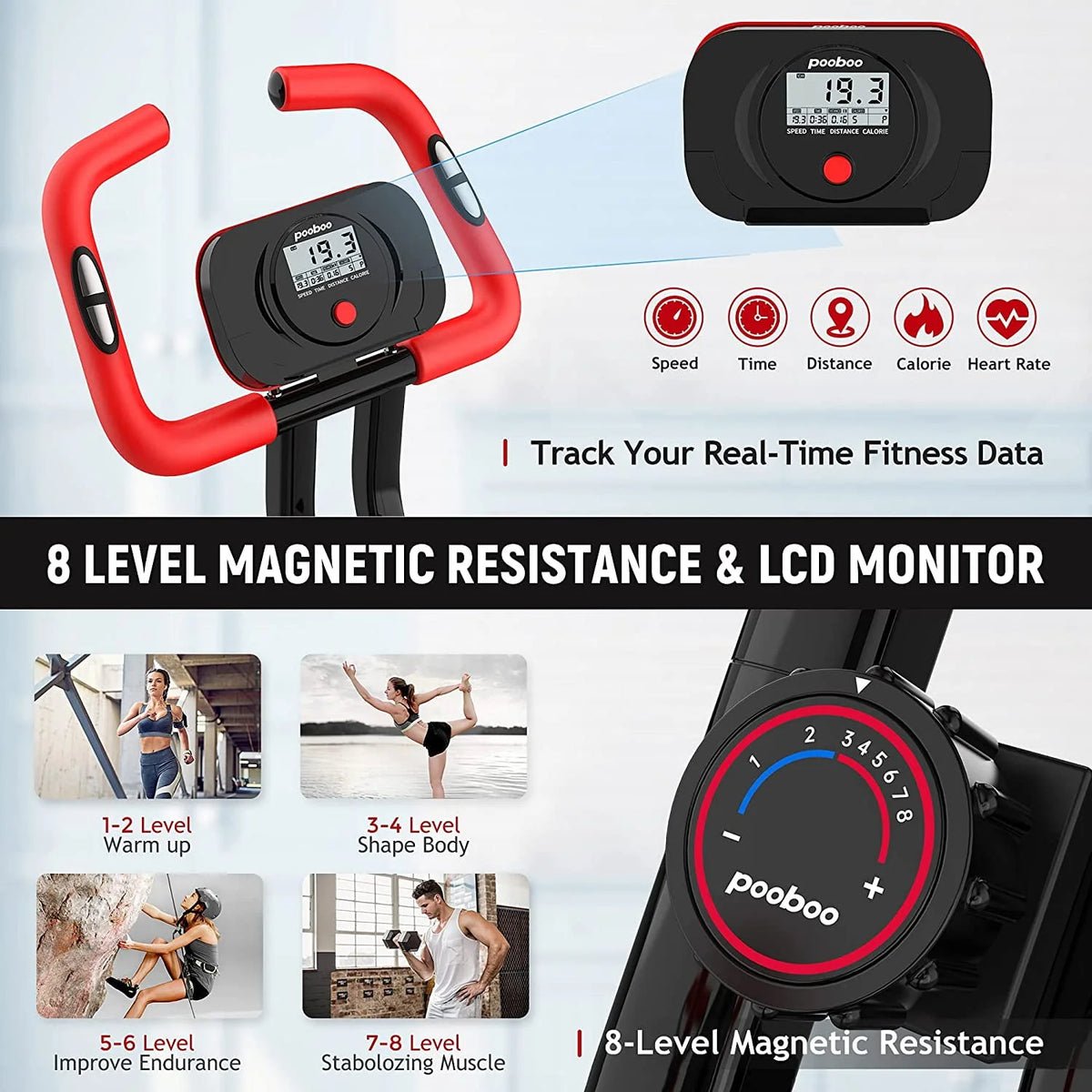 Foldable Magnetic Exercise Bike M968