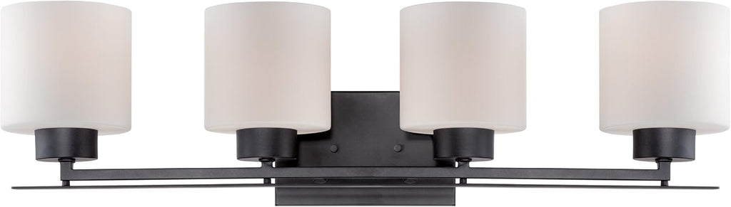Aged Bronze Three Light Flush Fixture A5487