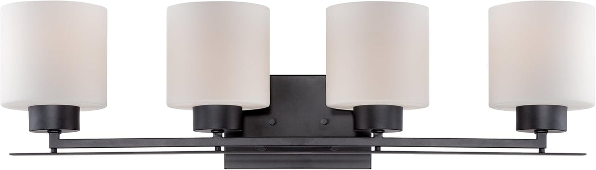 Aged Bronze Three Light Flush Fixture A5487