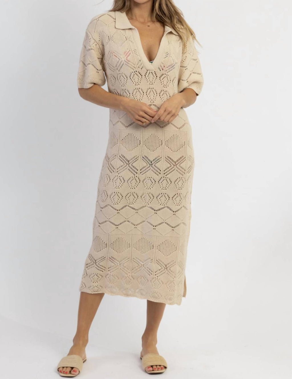 Crochet Midi Dress O864
