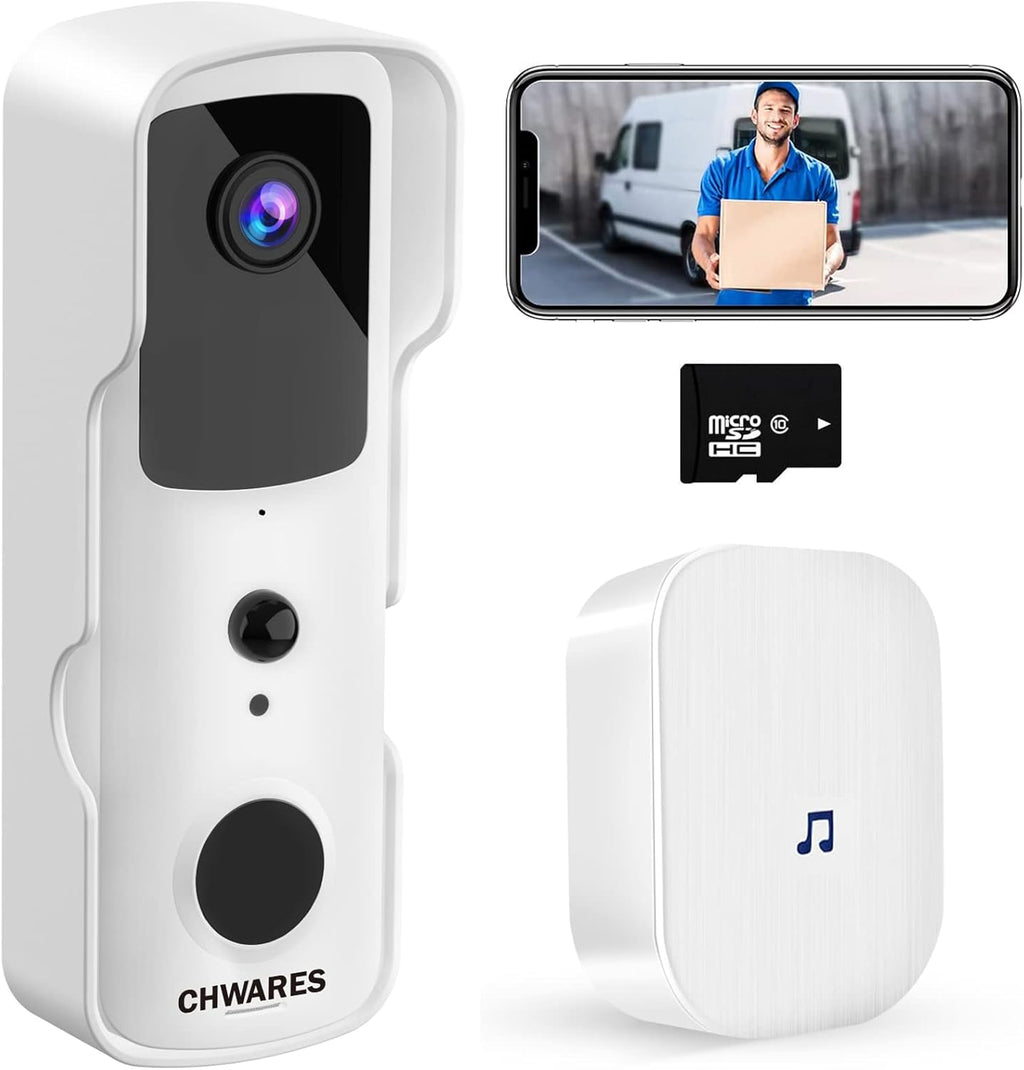 White 1080P HD Video Doorbell Camera Pack of 2 H926