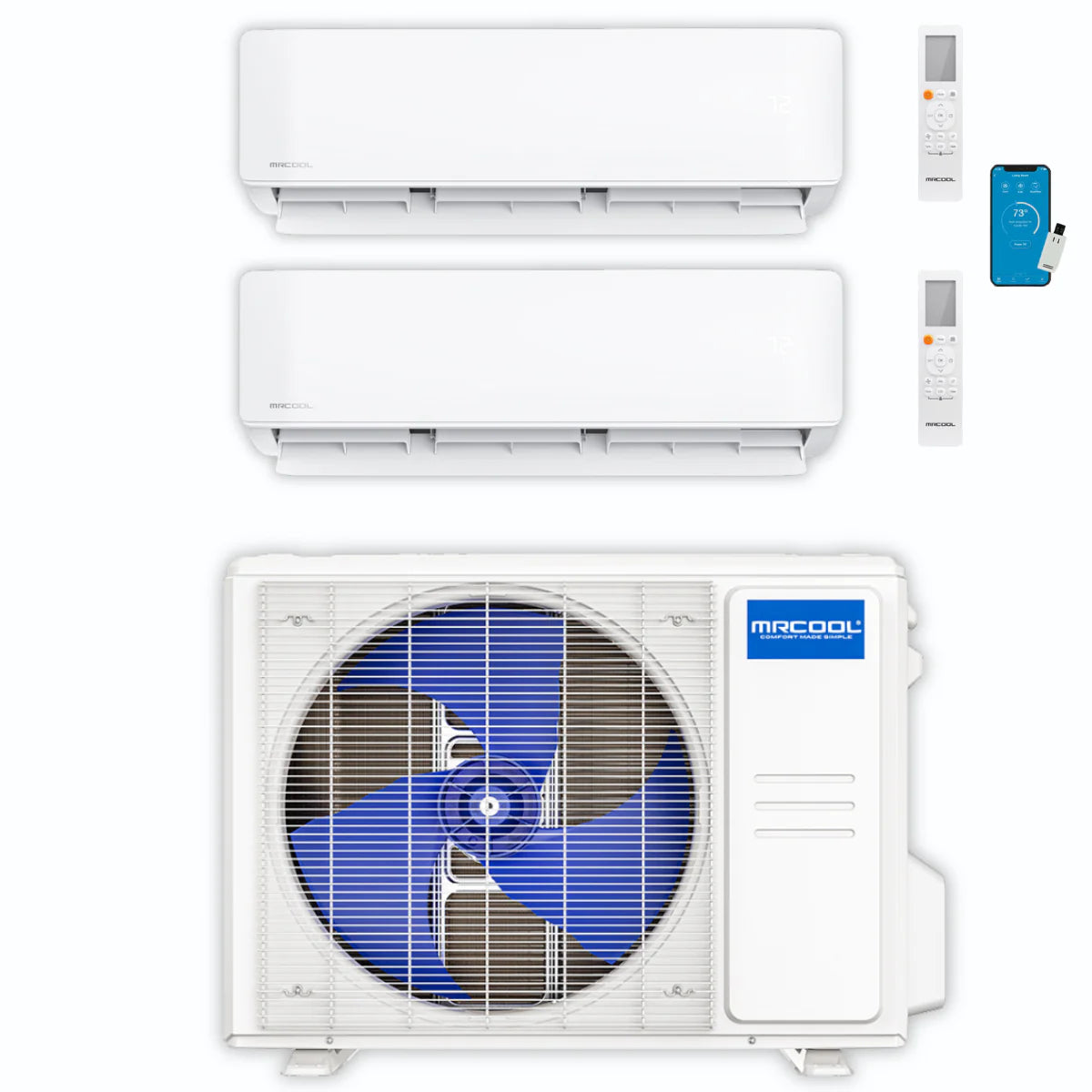 33,000 BTU 2 Zone Ductless Air Conditioner and Heat Pump Y933649