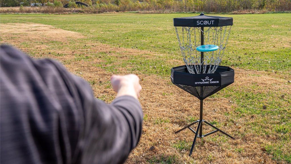 Portable Disc Golf Basket with 16 Chains Z318583