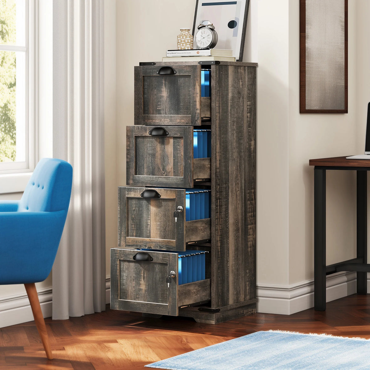 4 Drawer File Cabinet with Lock K48483