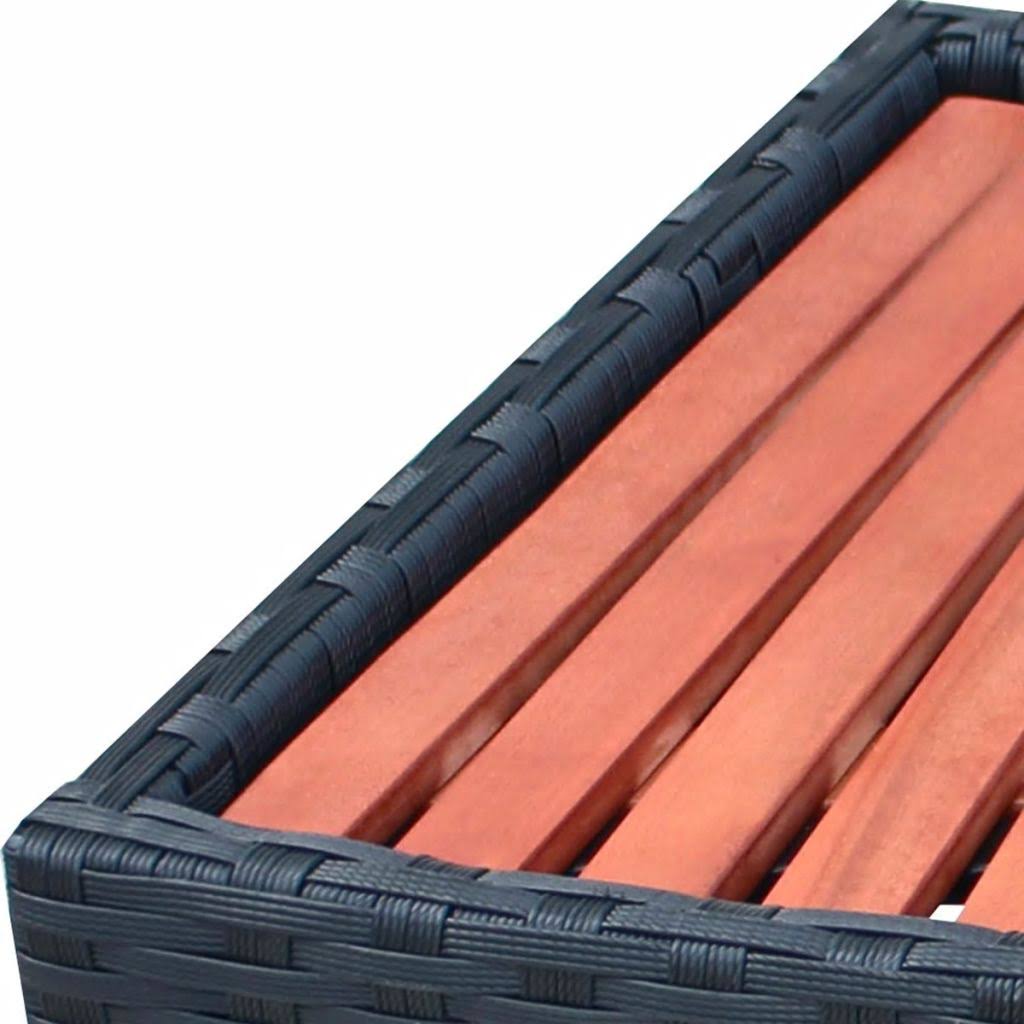 Gray Poly Rattan Spa Step S47816