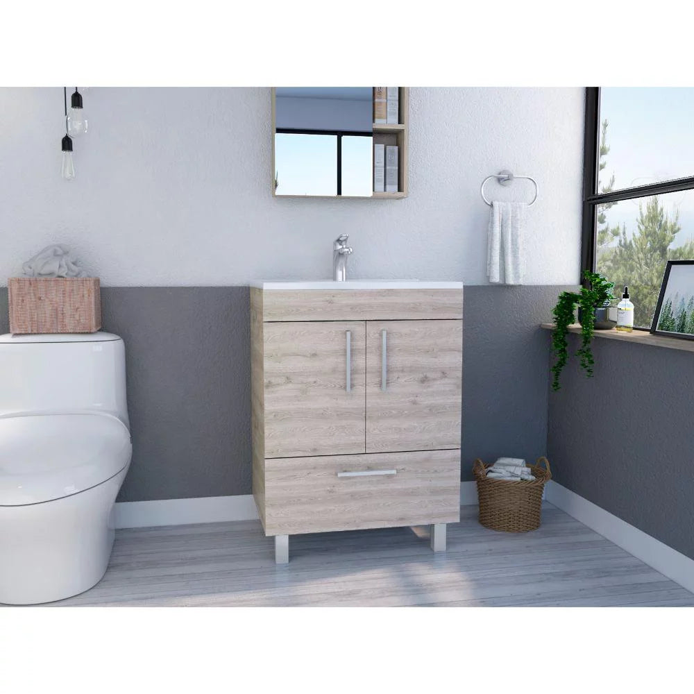 Light Gray Single Bathroom Vanity R7612