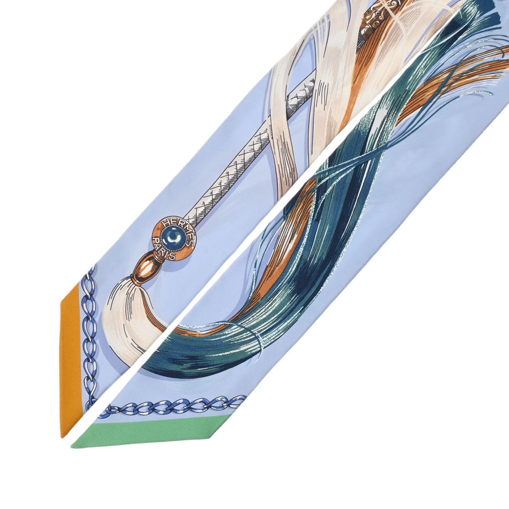 Light Blue 100% Silk Scarf Muffler H287