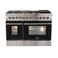 48 Inch Dual Fuel Range in Black D181