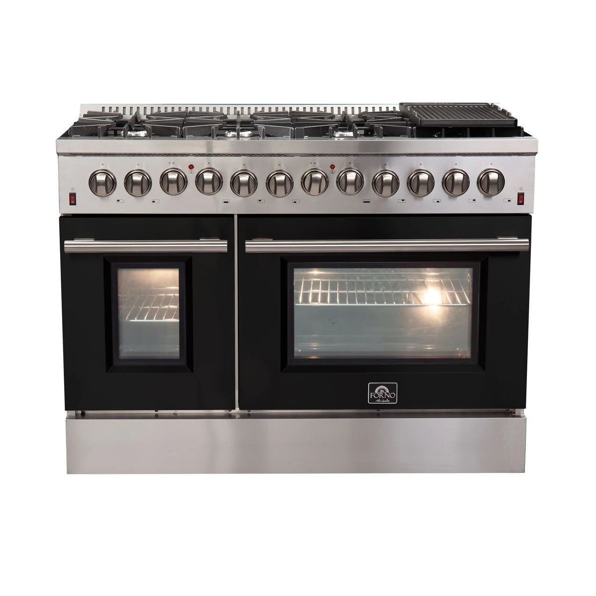 48 Inch Dual Fuel Range in Black D181