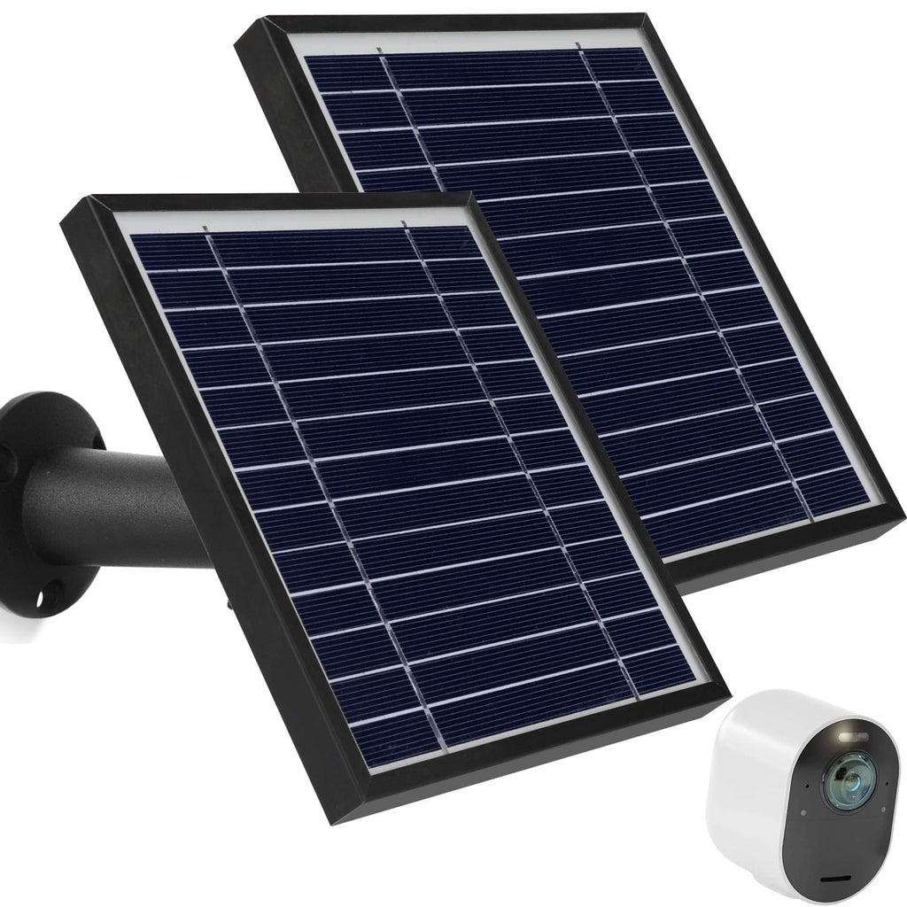3W 6V Solar Panel Charge for Arlo Pro3 and Arlo Ultra Camera, 11ft Magnetic Power Cable (2Pack, Silver) Z98680