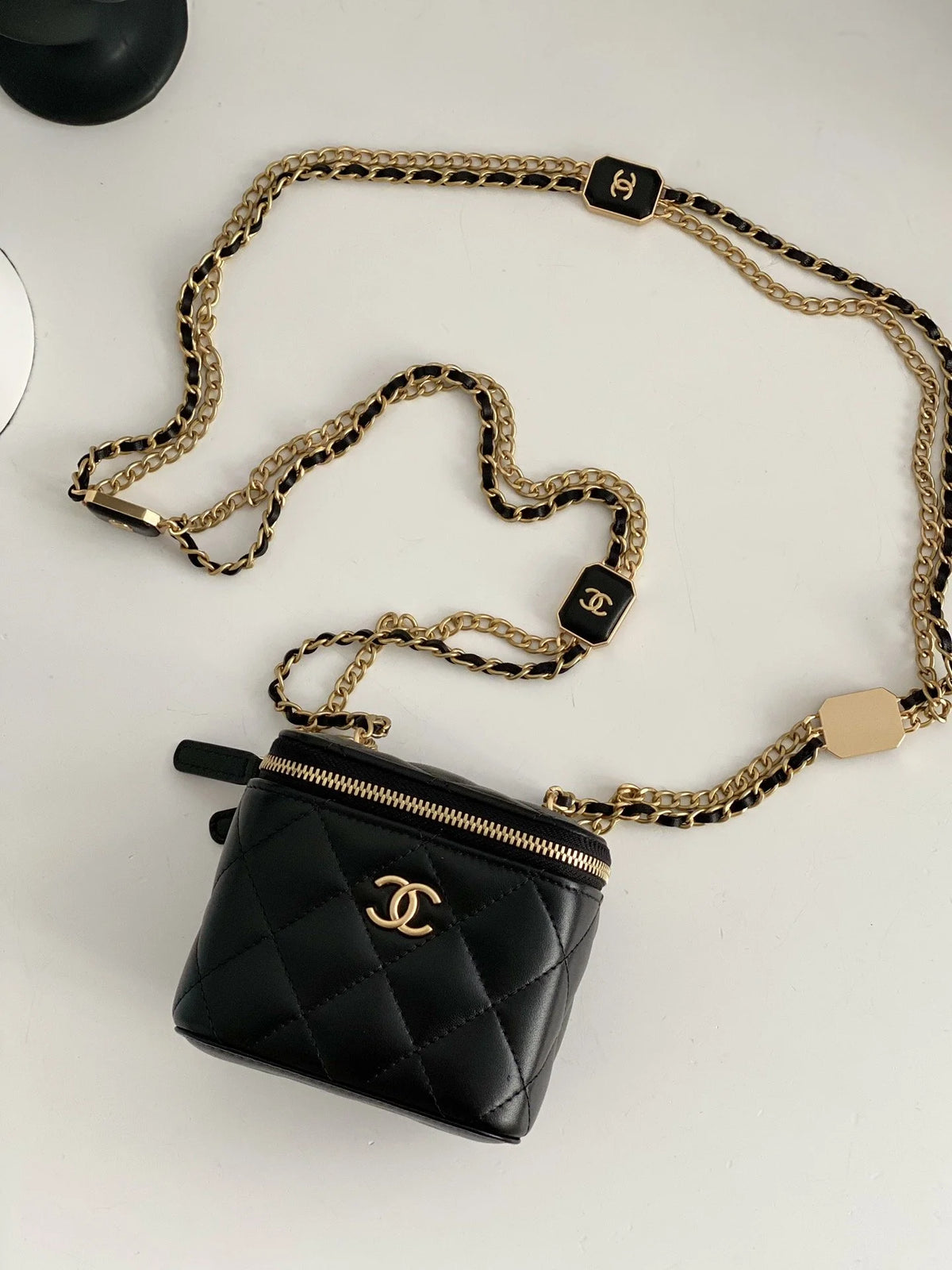 Black Small Vanity Bag 4.3in/11cm L792